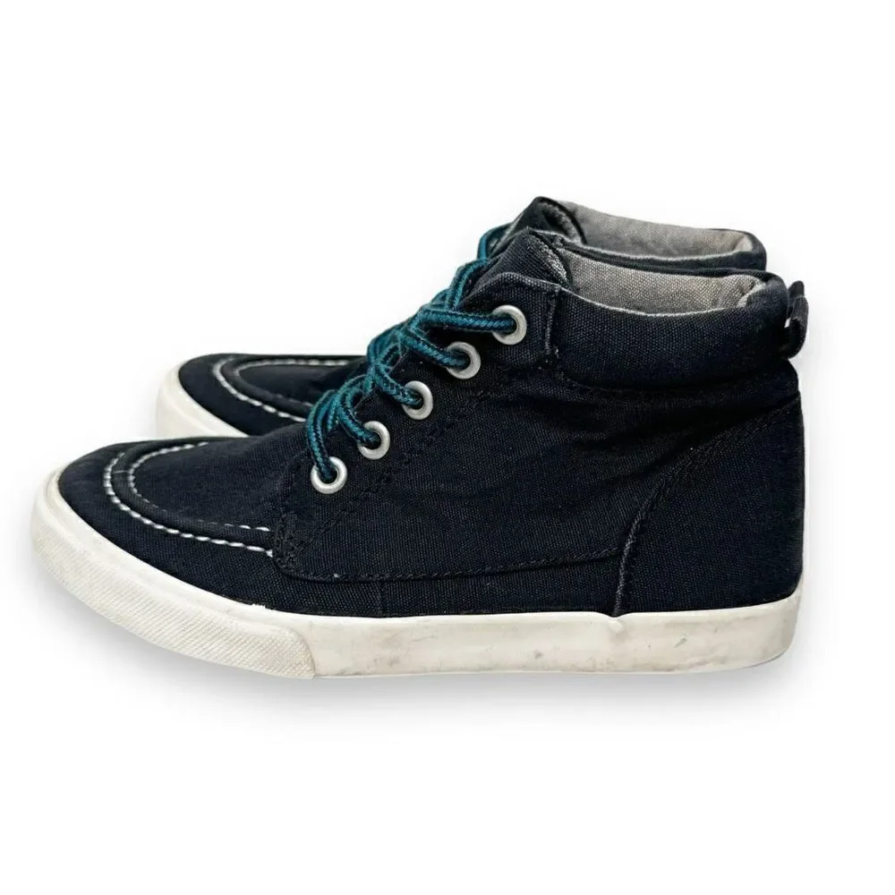 Gymboree Navy High Top Sneaker Shoes - Little Kids Size 12 (Age 4-5 years)